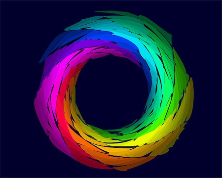 color rainbow ring isolated on the black background Stock Photo - Budget Royalty-Free & Subscription, Code: 400-05346108