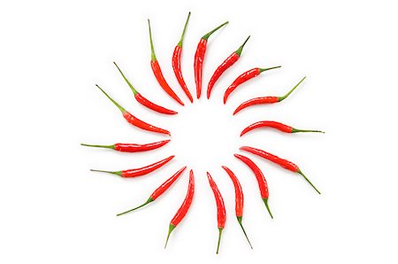 simsearch:400-04288181,k - Red chili peppers isolated on the white Photographie de stock - Aubaine LD & Abonnement, Code: 400-05346271