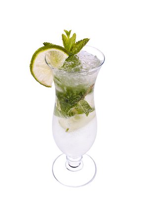 simsearch:400-04398564,k - Alcoholic cocktail mahito with lime. On a white background. Stockbilder - Microstock & Abonnement, Bildnummer: 400-05346563