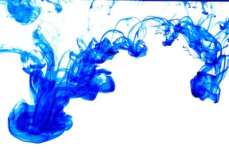 pigment - Blue ink isolated dissolving in water Photographie de stock - Aubaine LD & Abonnement, Code: 400-05346887
