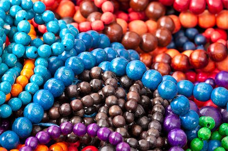 photography african bead art - Close up of colorful necklace pil Stock Photo - Budget Royalty-Free & Subscription, Code: 400-05346937