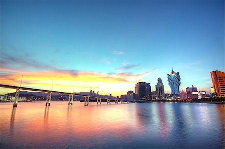 Macau city at sunset moment Stock Photo - Budget Royalty-Free & Subscription, Code: 400-05347765