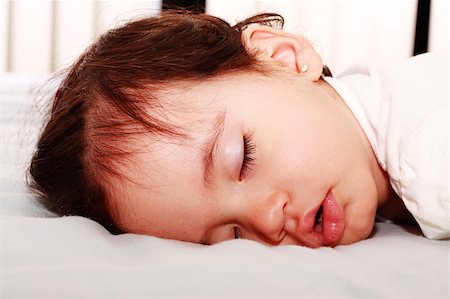 Close up of sleeping baby Stock Photo - Budget Royalty-Free & Subscription, Code: 400-05347838