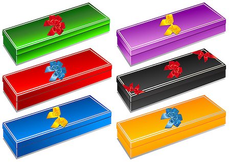 simsearch:400-04329029,k - Illustration of gift boxes with colorful decorative bows Stock Photo - Budget Royalty-Free & Subscription, Code: 400-05347915