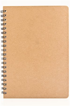 Brown plain closed notebook isolated Stock Photo - Budget Royalty-Free & Subscription, Code: 400-05348518