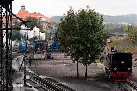 Steam train on Brockenbahn in Wernigerode Station (Hsb Harzer Schmalspurbahnen), Germany. Foto de stock - Royalty-Free Super Valor e Assinatura, Número: 400-05348732