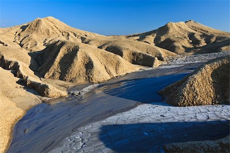simsearch:400-06482097,k - Strange landscape produced bu active mud volcanoes Stock Photo - Budget Royalty-Free & Subscription, Code: 400-05348803