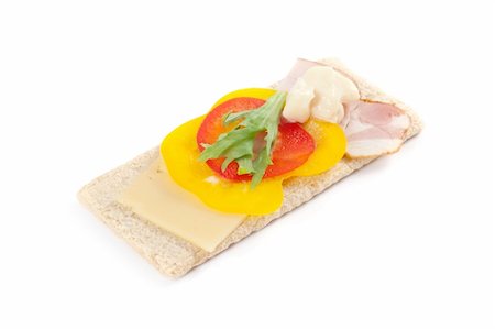 Dietetic sandwich crispbread healthy breakfast Foto de stock - Super Valor sin royalties y Suscripción, Código: 400-05349077