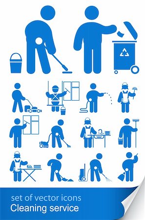 cleaning service icon vector illustration Stock Photo - Budget Royalty-Free & Subscription, Code: 400-05349092