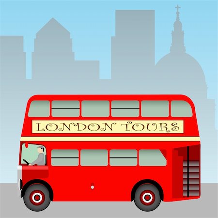 doubledecker - A Red London  Doubledecker Bus Photographie de stock - Aubaine LD & Abonnement, Code: 400-05349234