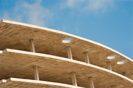 solids architecture unfinished - Unfinished concrete structure of a high rise builiding Stock Photo - Budget Royalty-Free & Subscription, Code: 400-05349230