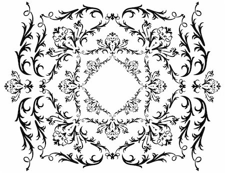 simsearch:400-04268949,k - Illustration of abstract black ornament Stock Photo - Budget Royalty-Free & Subscription, Code: 400-05349410