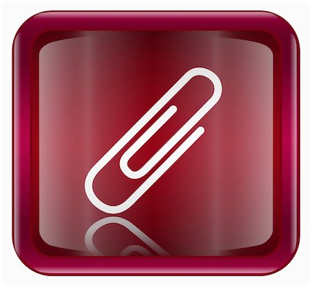 red grape - Paper clip icon dark red, isolated on white background Foto de stock - Super Valor sin royalties y Suscripción, Código: 400-05349531