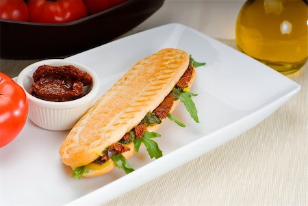 simsearch:400-08014878,k - fresh homemade panini sandwich ,typical italian snack Stock Photo - Budget Royalty-Free & Subscription, Code: 400-05349557