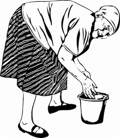 simsearch:400-04915621,k - a Grandma washes his hands in a bucket Stock Photo - Budget Royalty-Free & Subscription, Code: 400-05349793