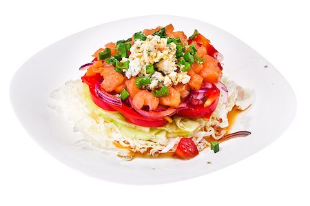 simsearch:400-05346903,k - refined vegetable salad with blue cheese and salmon Stock Photo - Budget Royalty-Free & Subscription, Code: 400-05340191