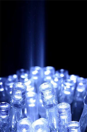 Blue LED lights closeup with light beam Foto de stock - Royalty-Free Super Valor e Assinatura, Número: 400-05340912