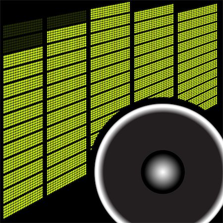 simsearch:400-05704499,k - Party Background - Loudspeaker and Graphic Equalizer Stock Photo - Budget Royalty-Free & Subscription, Code: 400-05341457
