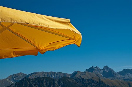 Parasol in the bavarian alps Stockbilder - Microstock & Abonnement, Bildnummer: 400-05341750