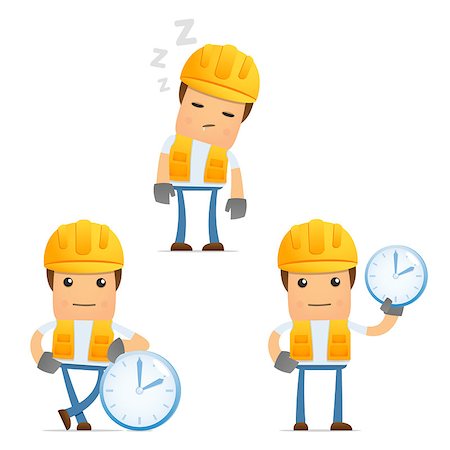 engineers hat cartoon - set of funny cartoon builder in various poses for use in presentations, etc. Stock Photo - Budget Royalty-Free & Subscription, Code: 400-05341985