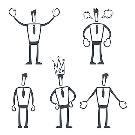 Vector illustration of a simple sketch characters for use in presentations, manuals, design, etc. Stock Photo - Budget Royalty-Free & Subscription, Code: 400-05341994