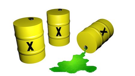 toxic waste barrels 3d Photographie de stock - Aubaine LD & Abonnement, Code: 400-05342100