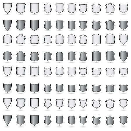 Vector set Heraldic shields Photographie de stock - Aubaine LD & Abonnement, Code: 400-05342119