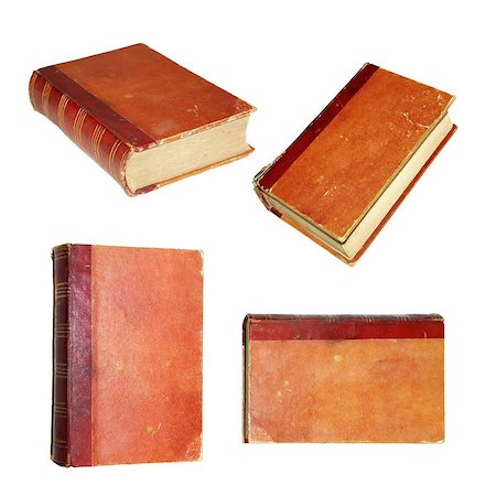 set Old red cover book isolated over white (1885. year) Stock Photo - Budget Royalty-Free & Subscription, Code: 400-05342194