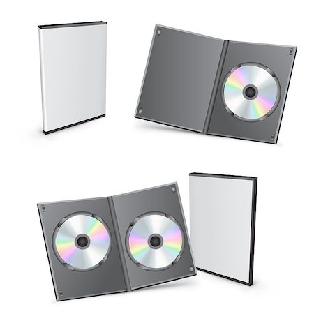 3d vector mesh disc boxes isolated on the white background Stock Photo - Budget Royalty-Free & Subscription, Code: 400-05342804