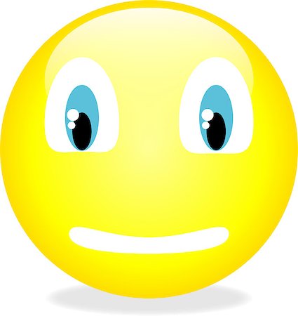 simsearch:400-04360914,k - Vector smiley yellow emoticon. Perfect for icon, button, badge. Stock Photo - Budget Royalty-Free & Subscription, Code: 400-05343605