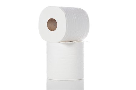 simsearch:400-05234741,k - Clean white toilet paper against a white background Foto de stock - Super Valor sin royalties y Suscripción, Código: 400-05343752