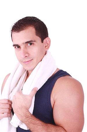 dacasdo (artist) - A young man just finishes his workout and with towel over his shoulder Foto de stock - Super Valor sin royalties y Suscripción, Código: 400-05343817
