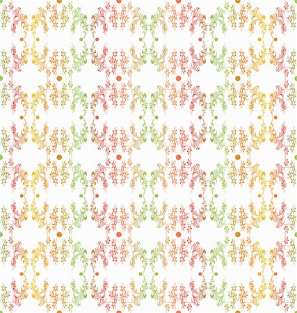 simsearch:400-05358075,k - Abstract background of  seamless floral and dots pattern Stock Photo - Budget Royalty-Free & Subscription, Code: 400-05354106