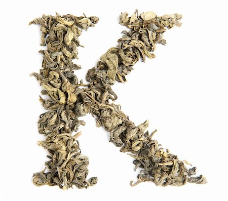 simsearch:600-01604002,k - green tea alphabet - Letter K Stock Photo - Budget Royalty-Free & Subscription, Code: 400-05354586