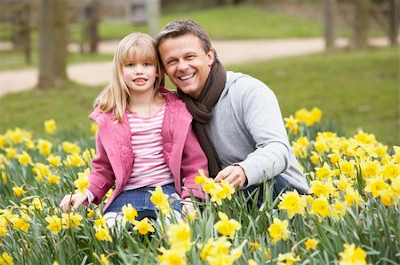 field of daffodil pictures - Father And Daughter In DaffodilsFather And Daughter In Daffodils Stock Photo - Budget Royalty-Free & Subscription, Code: 400-05354708