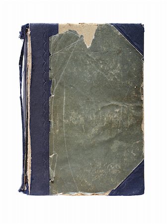 Old book with frayed cloth hardcover isolated on white Foto de stock - Royalty-Free Super Valor e Assinatura, Número: 400-05354912
