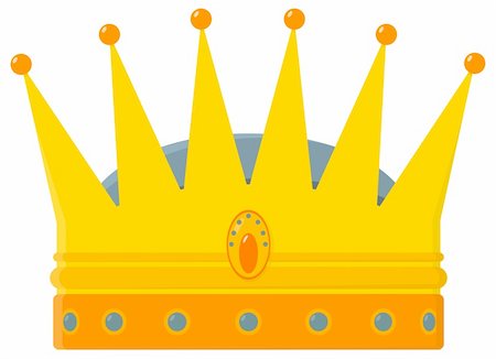 diadème - A stylized golden royal crown - vector illustration Stock Photo - Budget Royalty-Free & Subscription, Code: 400-05355166