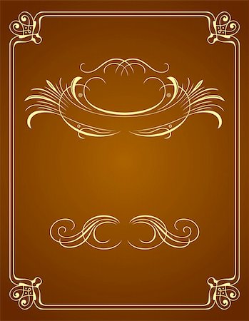 simsearch:400-06850003,k - Decorative frame on brown background Stock Photo - Budget Royalty-Free & Subscription, Code: 400-05355308