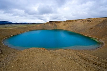 The Viti (Hell) Caldera Lake in the Krafla volcanic system near Myvatn, Iceland Stock Photo - Budget Royalty-Free & Subscription, Code: 400-05355422