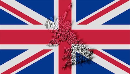 scotland united - Illustration of united kingdom of great britain with flag Stock Photo - Budget Royalty-Free & Subscription, Code: 400-05355676