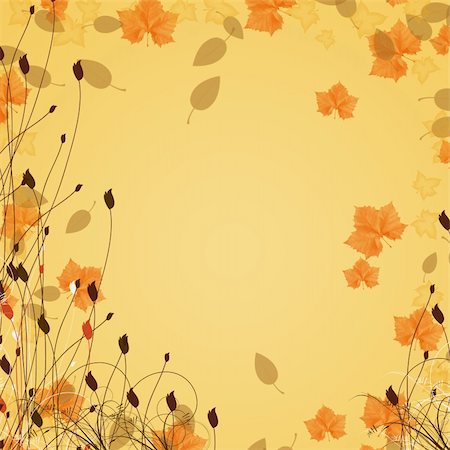 simsearch:400-05254593,k - Abstract autumn background with fall leaves. Space for your text. Stock Photo - Budget Royalty-Free & Subscription, Code: 400-05356074