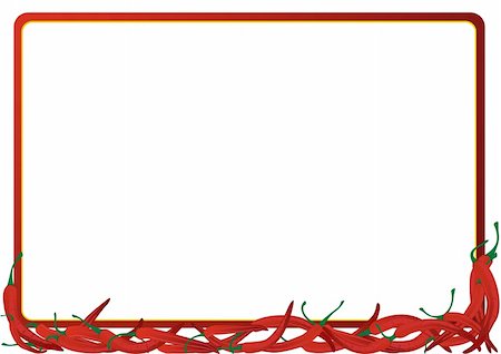 red pepper drawing - The frame of the red hot chili peppers Stock Photo - Budget Royalty-Free & Subscription, Code: 400-05356388