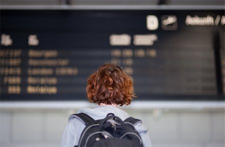 simsearch:400-05212862,k - redhead at a airport display Stock Photo - Budget Royalty-Free & Subscription, Code: 400-05356582