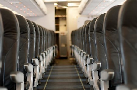 Inside an empty plane. Horizontal image Stock Photo - Budget Royalty-Free & Subscription, Code: 400-05356725