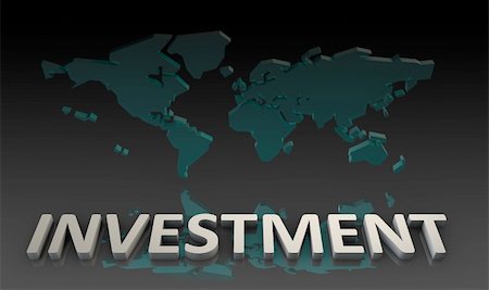 financial portfolio - Global Investment in Foreign Businesses as a Art Stock Photo - Budget Royalty-Free & Subscription, Code: 400-05356935