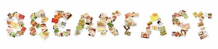 simsearch:400-05338667,k - Healthy Breakfast Food Collage Concept as Text Stock Photo - Budget Royalty-Free & Subscription, Code: 400-05356936