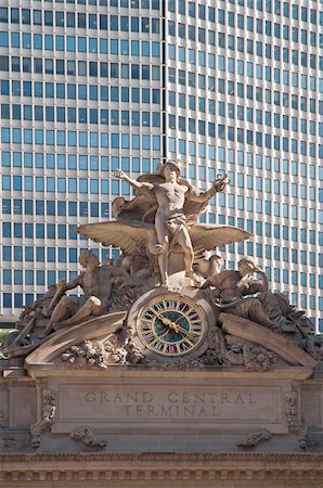 detail photo of Grand Central Terminal statues in New York City, USA Photographie de stock - Aubaine LD & Abonnement, Code: 400-05357073
