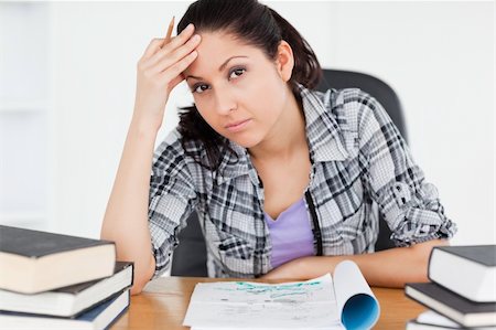 simsearch:400-04175049,k - A stressed student is learnign for school Stock Photo - Budget Royalty-Free & Subscription, Code: 400-05357563