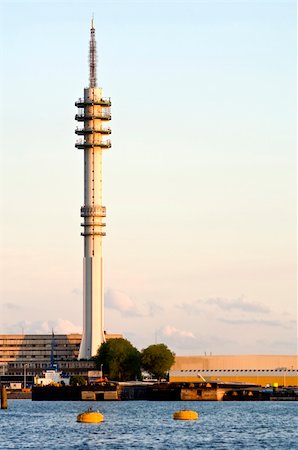 Huge radio tower, used for maritime communications in Rotterdam Harbor Stock Photo - Budget Royalty-Free & Subscription, Code: 400-05358120