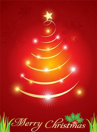 simsearch:400-04323821,k - abstract  christmas tree with sparkle vector illustration Stock Photo - Budget Royalty-Free & Subscription, Code: 400-05358158